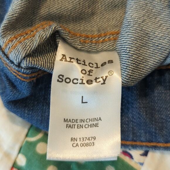 Articles of Society Los Angeles Denim 100% Jean Jacket Women's Size L - Picture 5 of 8